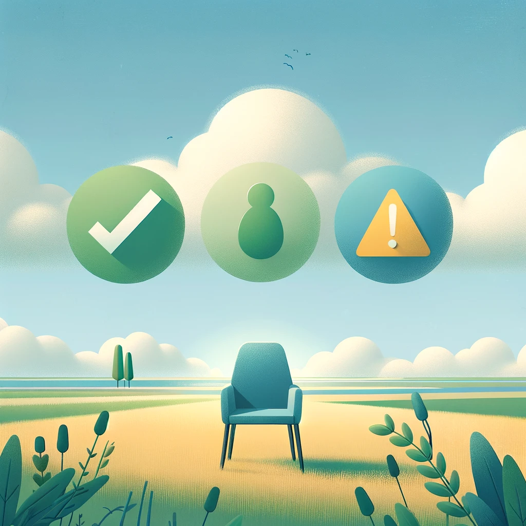  tranquil landscape with abstract icons representing different discharge types from a recovery facility.